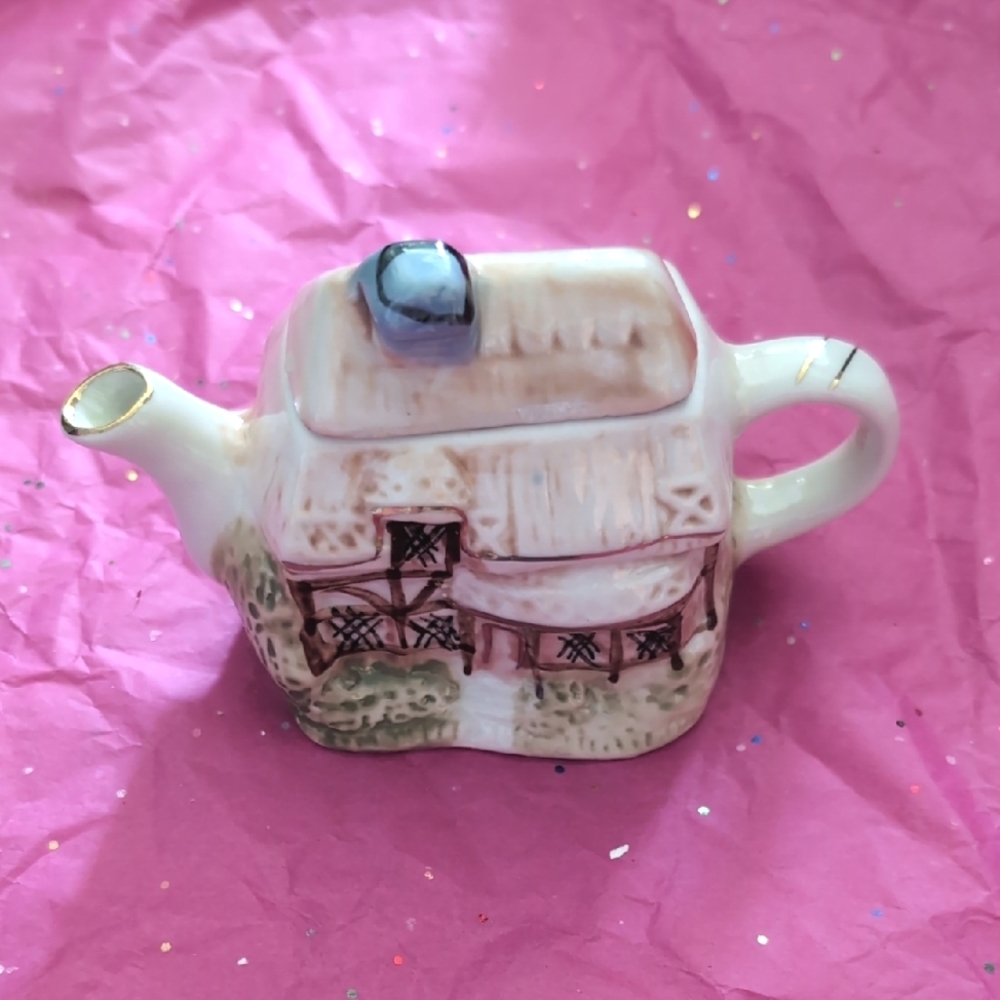 Miniature Vintage Ceramic Teapot